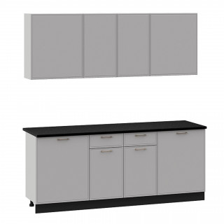 Кухонный гарнитур "Адель" 2,0м Белый/Нео/черный