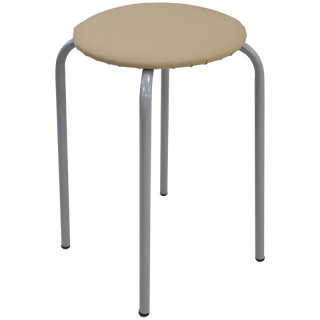 Табурет №3 круглый (кзам тёмно-бежевый)