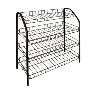 Этажерка для обуви разборная 4 полоки ЭТ1/Ч черный (660*700*300) (Ижевск-РФ)