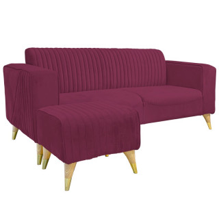 Диван "Калисто 3" +пуф (Эконом) BINGO WINE