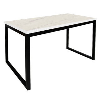 Стол офисный (тр.40*40) (1400*800 столешница F цв.Люкс) мрамор светлый