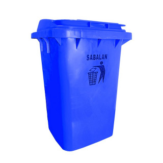 Бак мусорный  60л.Sabalan с крышкой синий (Иран)