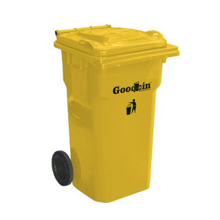 Мусорный бак "Goodbin" 240 л на колесах (желтый)