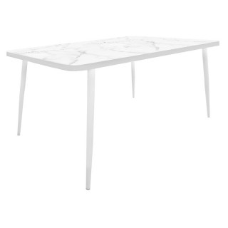 Стол разборный Базилик (1800*800 столешница F закругл.углы цв.Люкс) мрамор белый