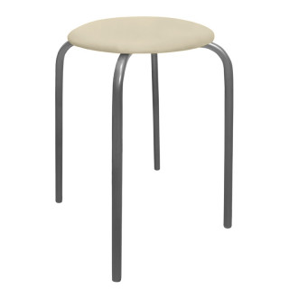 Табурет "Эконом" круглый (кзам светло-бежевый М35)