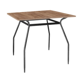 Стол S-образн.каркас (800*800 столешница 16 мм цвет Люкс) дуб крафт табачный