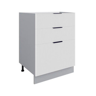 Нижний модуль 850 Мелисса белый скин СЯШ 600 (3-выкатных ящика)