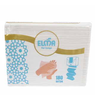 Бумажные салфетки Elma Z для дисп. 180 шт. Hermetic pack