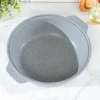 Кастрюля-жаровня (антипригарное покрытие, литая 3,0л, стеклянная крышка, светлый мрамор