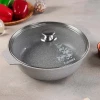 Кастрюля-жаровня (антипригарное покрытие, литая 3,0л, стеклянная крышка, светлый мрамор