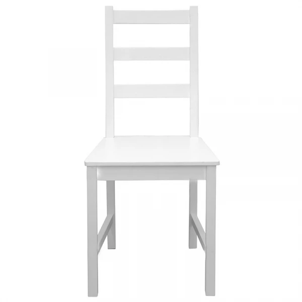 Столовый комплект 1+4 стульев мод "Ladder Back" белый Столовый комплект 1+4 стульев мод "Ladder Back" белый
