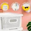 Комод Keeplex Ajur с корзинами на колесиках трехсекционный компакт 37х30х56,3см белое облако