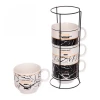 Набор кружек 200мл на подставке 1/5 7494