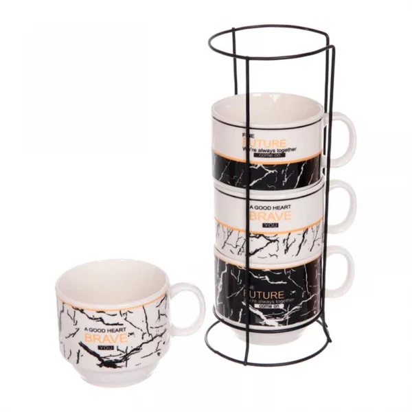 Набор кружек 200мл на подставке 1/5 7494 Набор кружек 200мл на подставке 1/5 7494