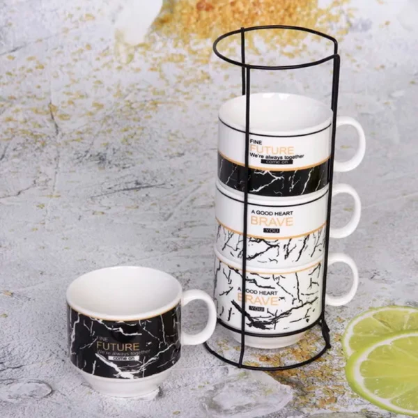 Набор кружек 200мл на подставке 1/5 7494 Набор кружек 200мл на подставке 1/5 7494