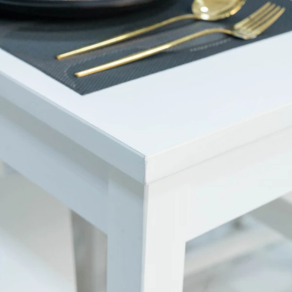 Столовый комплект 1+4 стульев мод "Ladder Back" белый Столовый комплект 1+4 стульев мод "Ladder Back" белый