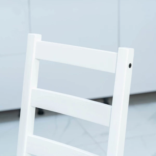 Столовый комплект 1+4 стульев мод "Ladder Back" белый Столовый комплект 1+4 стульев мод "Ladder Back" белый