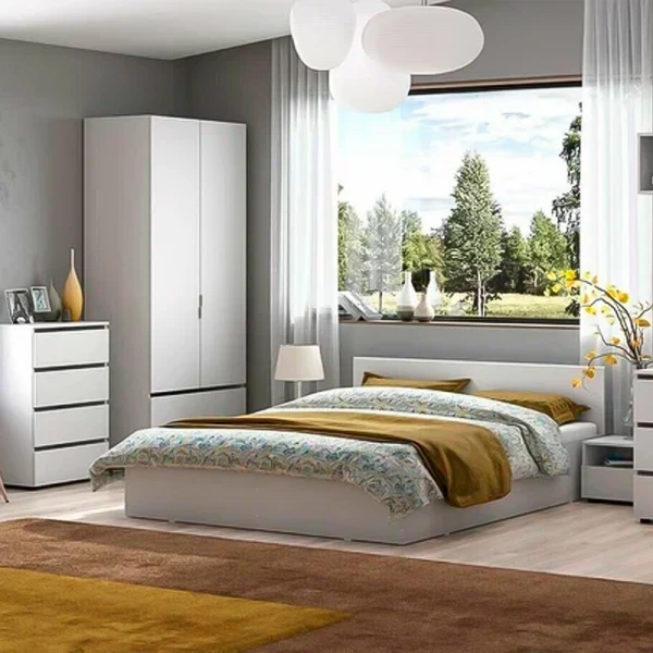 Модульная система "Денвер" Шкаф двухстворчатый с ящиками (Серия 2) Белый текстурный Модульная система "Денвер" Шкаф двухстворчатый с ящиками (Серия 2) Белый текстурный