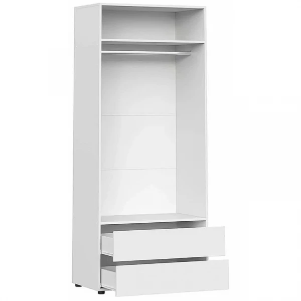 Модульная система "Денвер" Шкаф двухстворчатый с ящиками (Серия 2) Белый текстурный Модульная система "Денвер" Шкаф двухстворчатый с ящиками (Серия 2) Белый текстурный