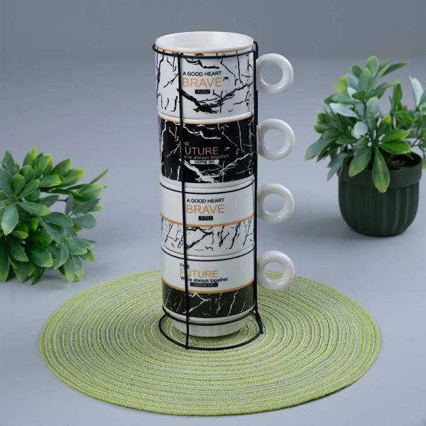 Набор кружек 200мл на подставке 1/5 7494 Набор кружек 200мл на подставке 1/5 7494