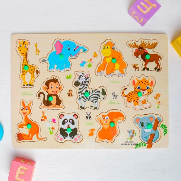 Деревянная игрушка. Рамка-вкладыш (21х29,7см) "ЖИВОТНЫЕ АФРИКИ" (арт. G276) Деревянная игрушка. Рамка-вкладыш (21х29,7см) "ЖИВОТНЫЕ АФРИКИ" (арт. G276)