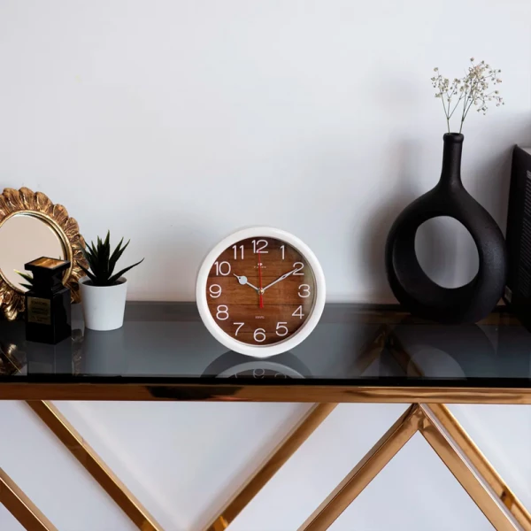 В4-039 (20) Будильник кварц d=15см, корпус белый "Дерево" "Рубин" В4-039 (20) Будильник кварц d=15см, корпус белый "Дерево" "Рубин"