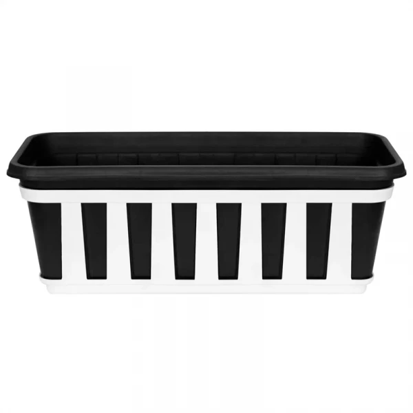 Горшок для цветов "Страйп" прямоугольный с поддоном Горшок для цветов "Страйп" прямоугольный с поддоном