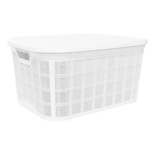 AK 602-B002 Корзина с крышкой 18л white