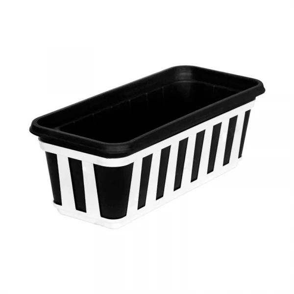 Горшок для цветов "Страйп" прямоугольный с поддоном Горшок для цветов "Страйп" прямоугольный с поддоном