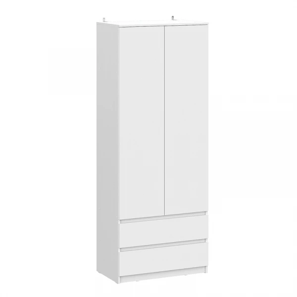 Модульная система "Денвер" Шкаф двухстворчатый с ящиками (Серия 2) Белый текстурный Модульная система "Денвер" Шкаф двухстворчатый с ящиками (Серия 2) Белый текстурный