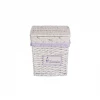 Прямоугольная корзина для белья "Лаванда" 39х28х45 см (белый)