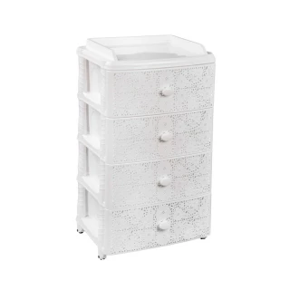 Комод "Лаура" 4-х секционный, широкий (белый)