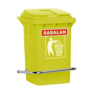 Бак мусорный  60л.Sabalan с педалью (Иран) желтый